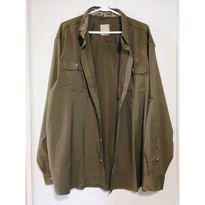 Ducks Unlimited Fishing Hunting Shirt Men's 2XLarge Green Long  Sleeve Vented